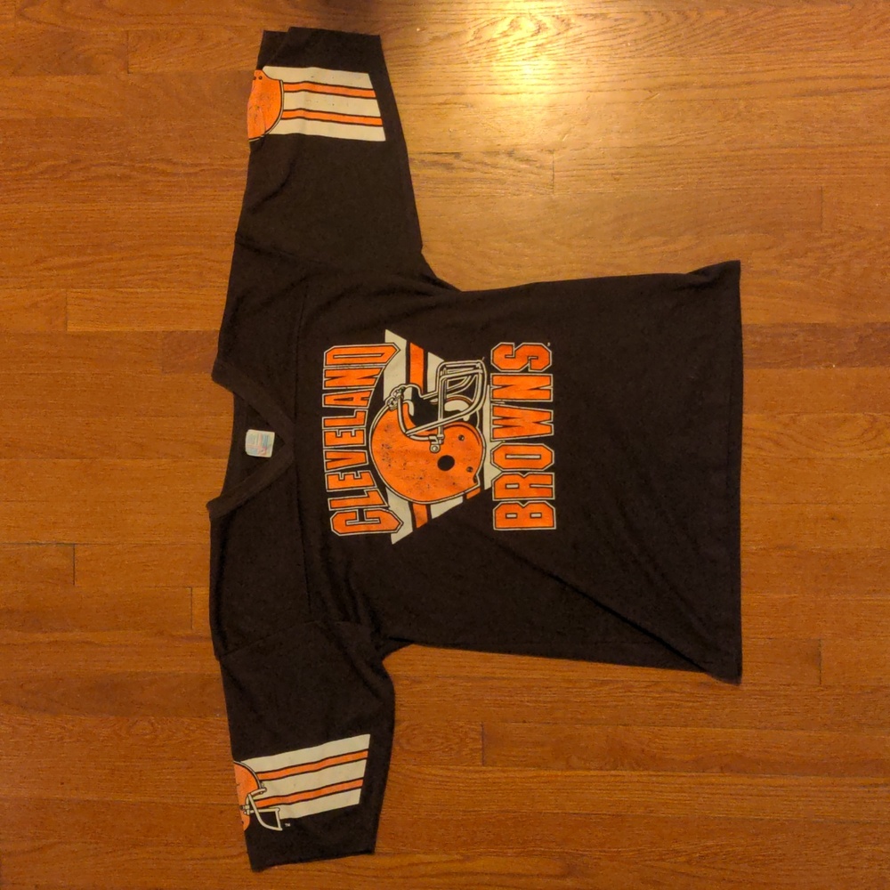 Vintage Cleveland Browns Helmet V-Neck Shirt